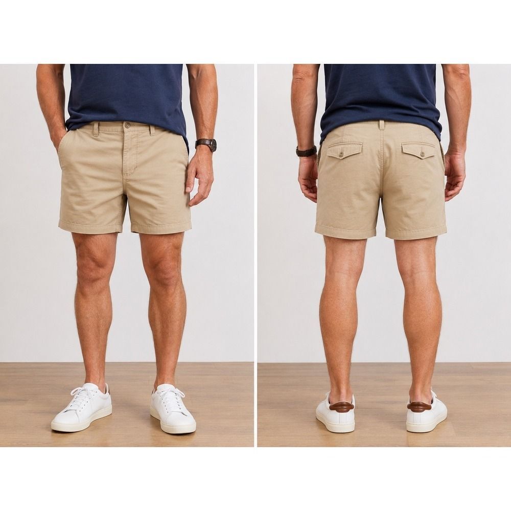 Pendleton Mens Chino Shorts Size 38 Tan Khaki Cotton Twill 7 Inch Inseam